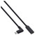 USB 3.2 Kabel - USB Typ-C Stecker gewinkelt auf Buchse - schwarz - 1m (35781)