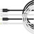 32392, Essentials Sync Charge Cable USB-C to Lightning 27W 100cm - 2 Pack - Black White