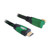 DELOCK Kabel HDMI A-A St/St 1.4 gewinkelt rechts gruen 3m