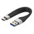 ROLINE USB 3.2 Gen 2 Silikonkabel C-A ST/ST 10Gbit/s Emark schwarz 11cm