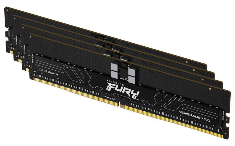 KF560R32RBK4-128, 128GB 6000MT/s DDR5 ECC Reg CL32 DIMM (Kit of 4) FURY Renegade Pro XMP