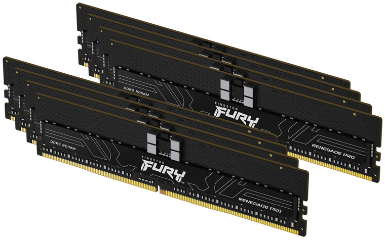 KF564R32RBK8-128, 128GB 6400MT/s DDR5 ECC Reg CL32 DIMM (Kit of 8) FURY Renegade Pro XMP