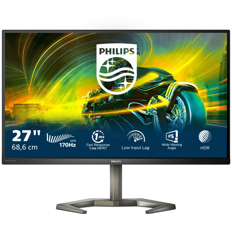 68,5cm/27" (2560x1440) Philips Momentum 5000 27M1N5500ZA 16:9 QHD NanoIPS 144Hz 1ms 2xHDMI DP Speaker Pivot Black