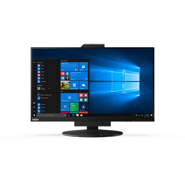 69cm/27" (2560x1440) Lenovo ThinkCentre Tiny-in-One 27 16:9 QHD 60Hz 4ms HDMI DP USB Pivot Speaker Black