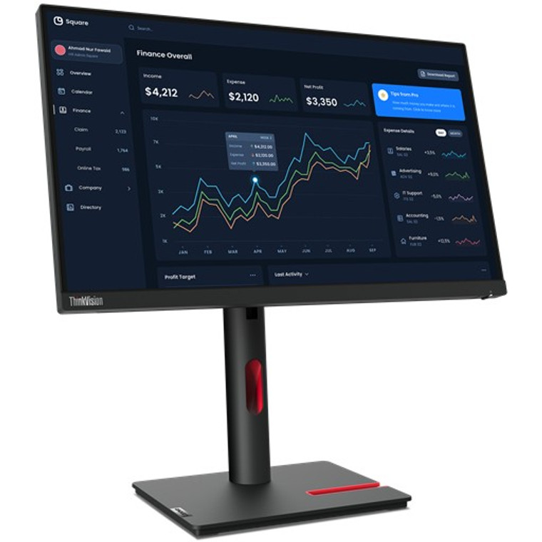 54,6cm/21,5" (1920x1080) Lenovo ThinkVision T22i-30 16:9 FHD IPS 60Hz 4ms HDMI VGA DP USB Pivot Black