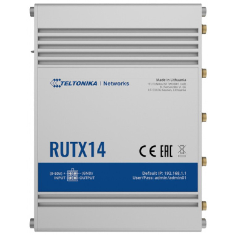 Teltonika RUTX14 LTE Cat12  Dual-Band Wifi Industrial Router