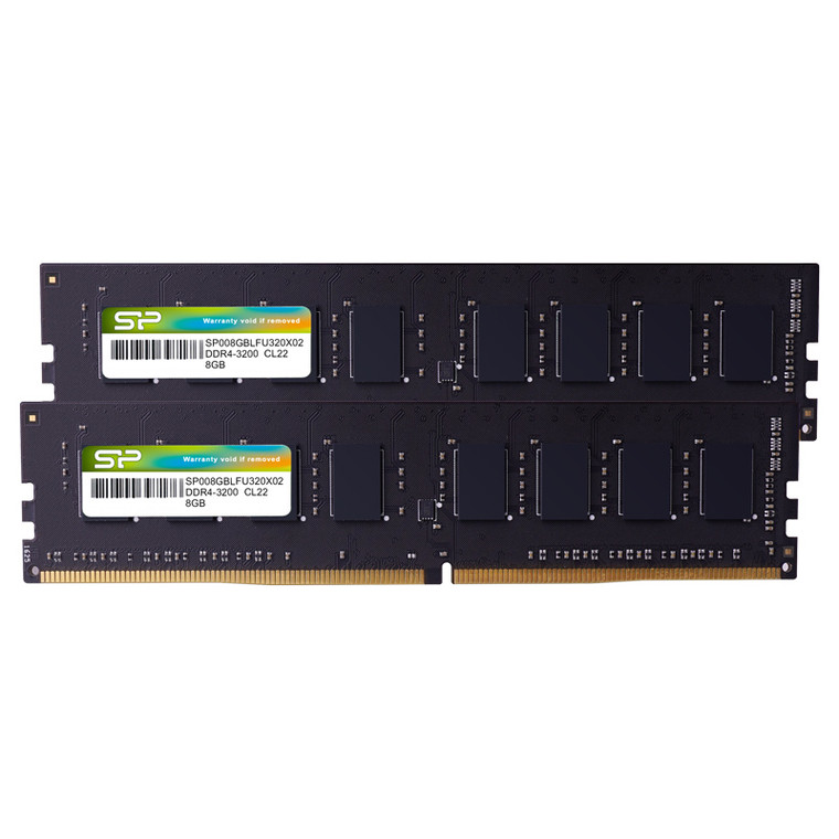 SP016GBLFU320X22, 16GB DDR4-3200 CL22 U-DIMM Desktop (Kit of 2) 8GBx2 CL22