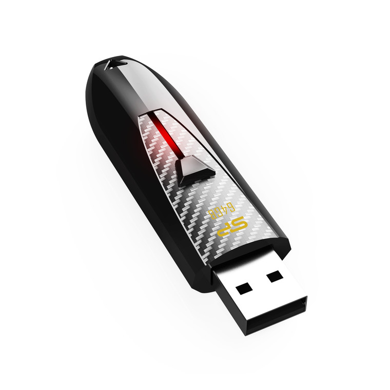 SP064GBUF3B25V1K, 64GB USB 3.2 Gen 1 Blaze B25 Black