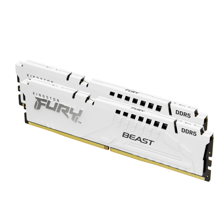 KF560C30BWK2-32, 32GB 6000MT/s DDR5 CL30 DIMM (Kit of 2) FURY Beast White XMP