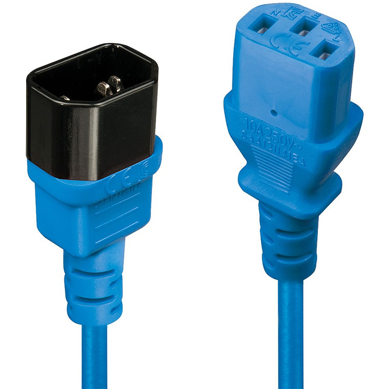 LINDY IEC-Netzverlängerung C14 - C13 blau 0.5m