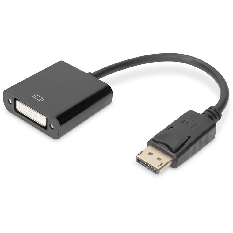 DIGITUS DisplayPort Adapter DP - DVI 0,15m Verriegelung