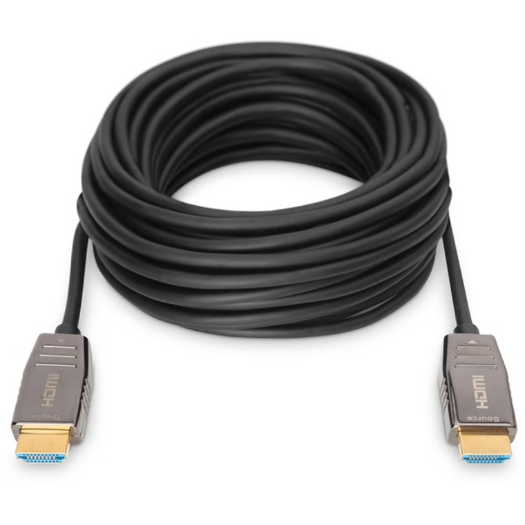DIGITUS HDMI AOC Hybrid Glasfaserkabel UHD 8K 10m schwarz