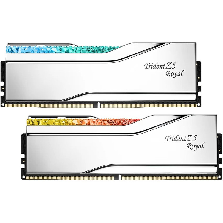 32 GB G.Skill DIMM DDR5-7600 (2x 16 GB) Dual-Kit (silber. F5-7600J3646G16GX2-TR5S. Trident Z5 Royal. INTEL XMP)