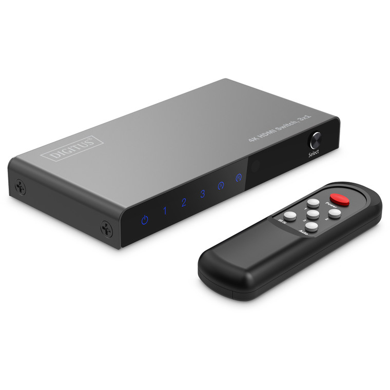 DIGITUS HDMI Switch, 4x1 4K/60Hz HDCP 2.3