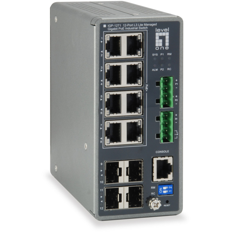 Switch 8x GE IGP-1271 4xGSFP 240W 8xPoE+