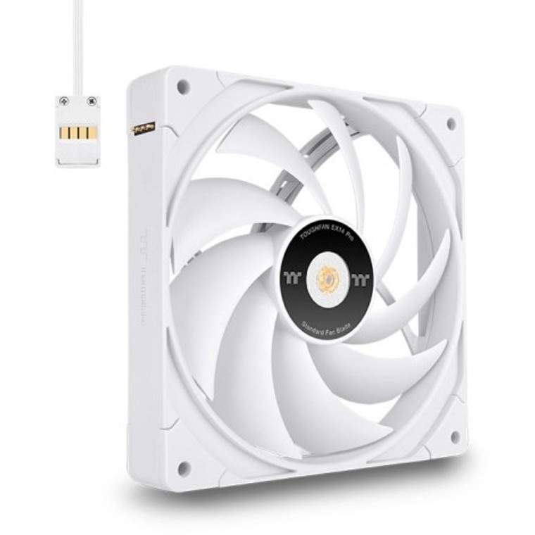140mm Thermaltake TOUGHFAN EX14 Pro PC Cooling Fan White - Swappable Edition 3 Pack