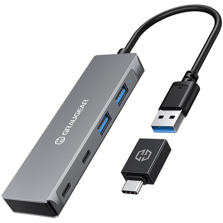 GRAUGEAR USB-HUB 4x USB 3.0. 2x Type-C und 2x Type-A retail