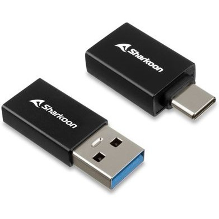Sharkoon USB 3.2 Gen 1 Adapter OfficePal. USB-A  USB-C / USB-C  USB-A (schwarz. 2er Set)