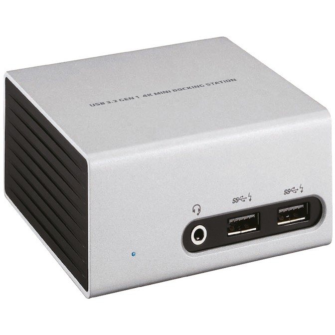 Club3D 4K Mini-Dockingst USB3 -4xUSB3/HDMI/DVI/LAN silber