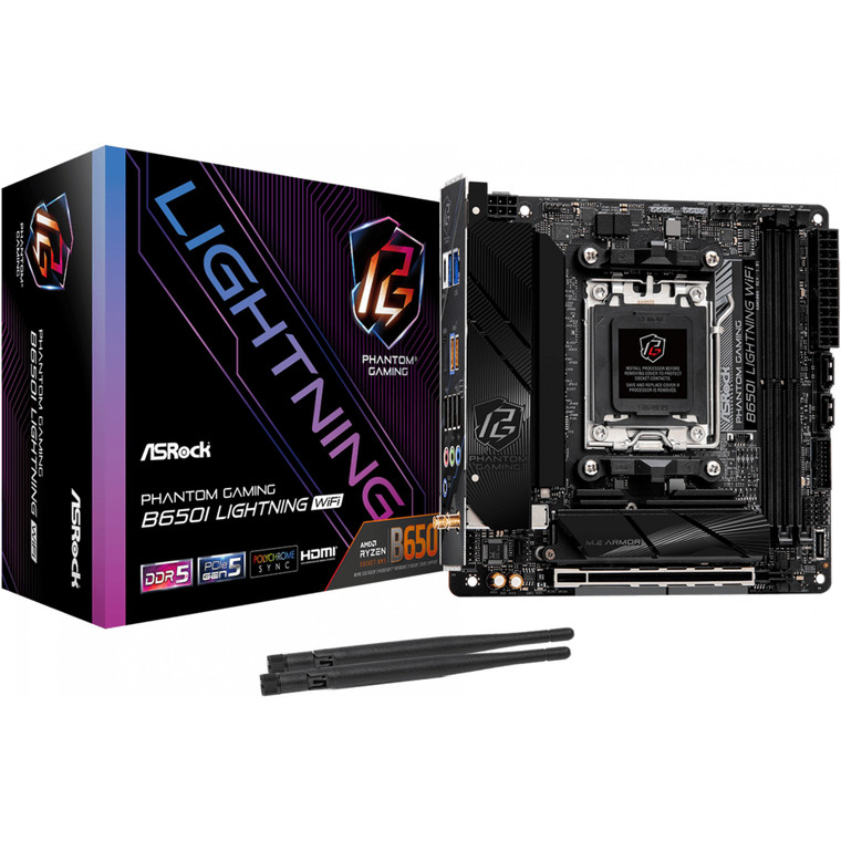 B650I Lightning WiFi AM5 mITX HDMI DDR5 retail - AMD Sockel AM5 (Ryzen Zen4)