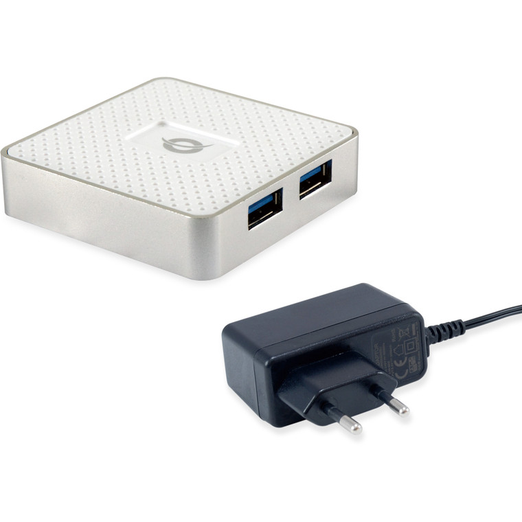 CONCEPTRONIC 4-Port Hub USB Micro-B-4xA3.0 m.Netz. ws