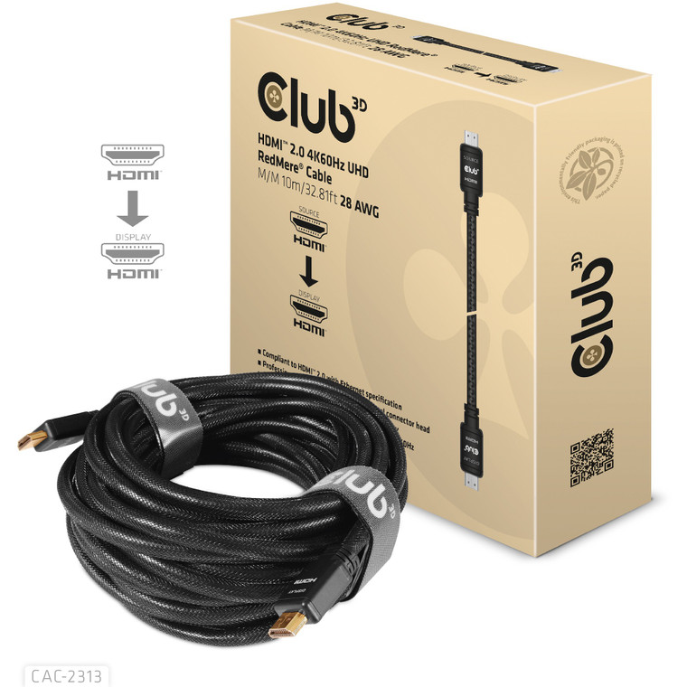 Club3D HDMI-Kabel A - A 2.0 RedMere 4K60Hz UHD 10 Meter retail