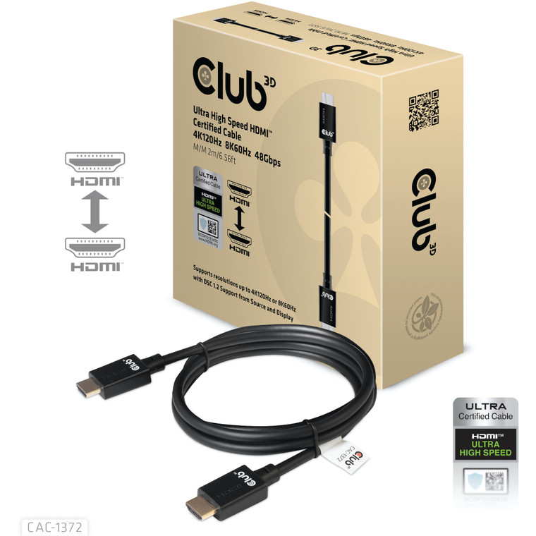 Club3D HDMI-Kabel A - A 2.1 Ultra High Speed 10K HDR 2m retail