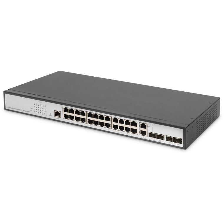 DIGITUS Switch 24-Port Gigabit Managed schwarz