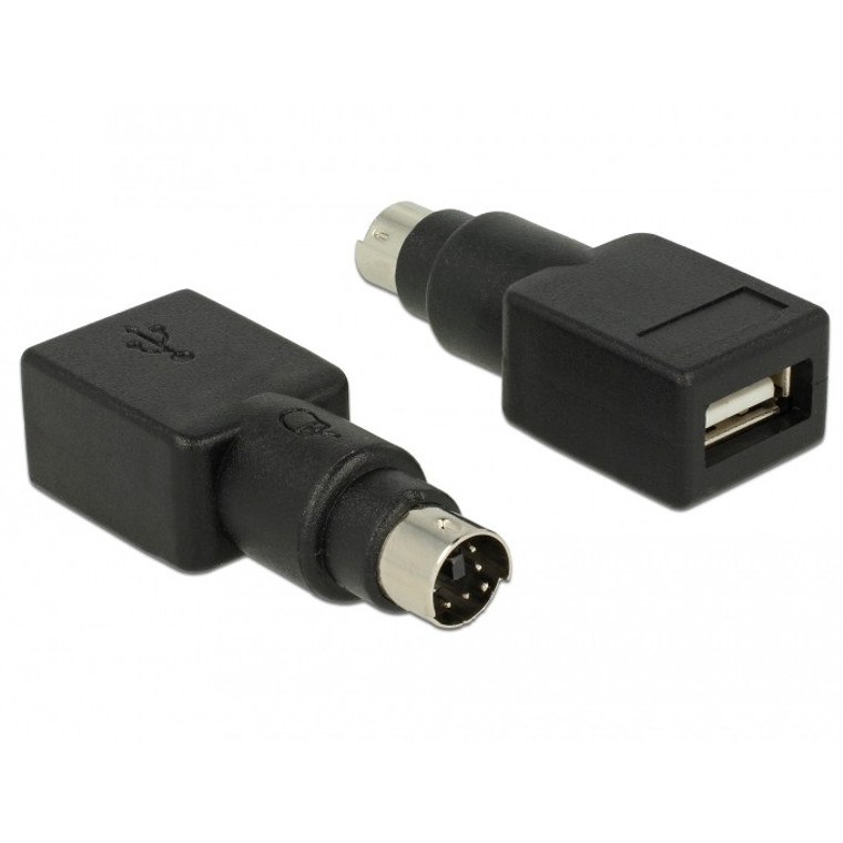 DELOCK Adapter PS/2 Stecker  USB Typ-A Buchse