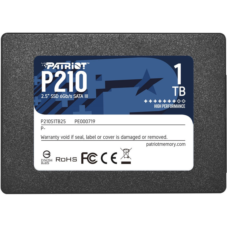 2,5" Patriot P210 1 TB (schwarz, SATA 6 Gb/s, 2,5")