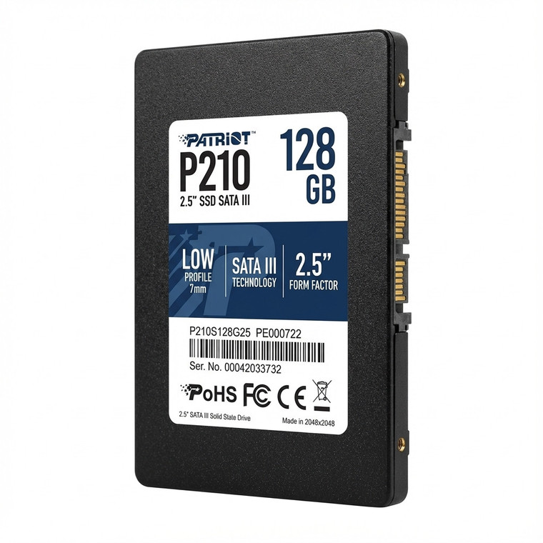 2," Patriot P210 128 GB (schwarz, SATA 6 Gb/s, 2,5")