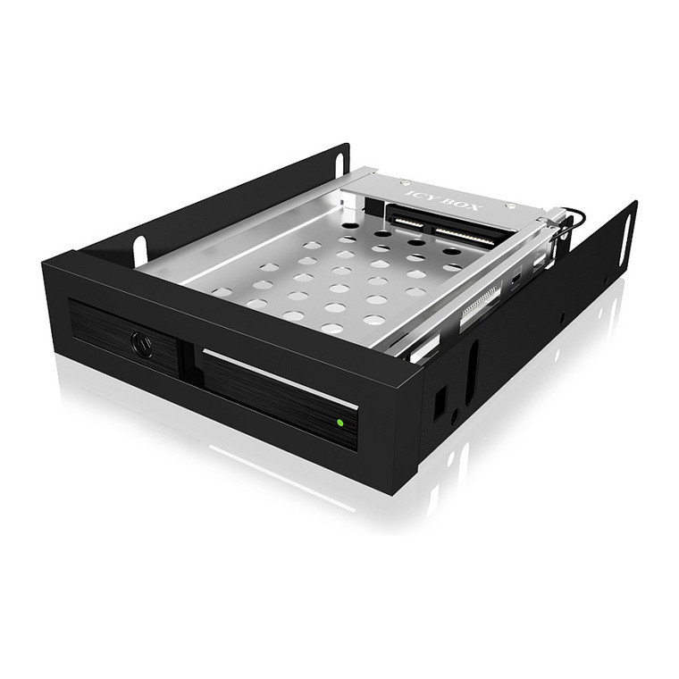 Wechselrahmen. 1xSATA 2.5" zu 1xSATA Host. trägerlos. für 3.5" Schacht ICY BOX