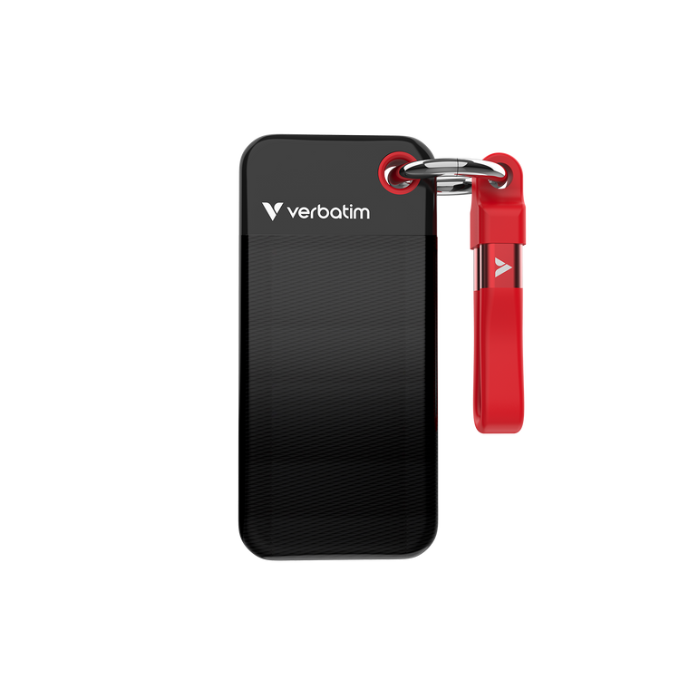 32417, Pocket SSD USB 3.2 Gen 2 256GB Black/Red