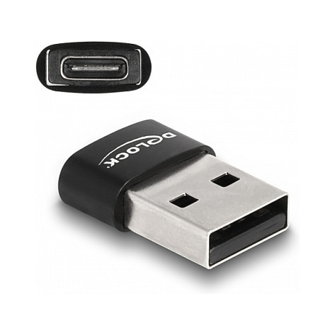 DELOCK USB 2.0 Adapter USB Typ-A St  USB Type-C Bu schwarz