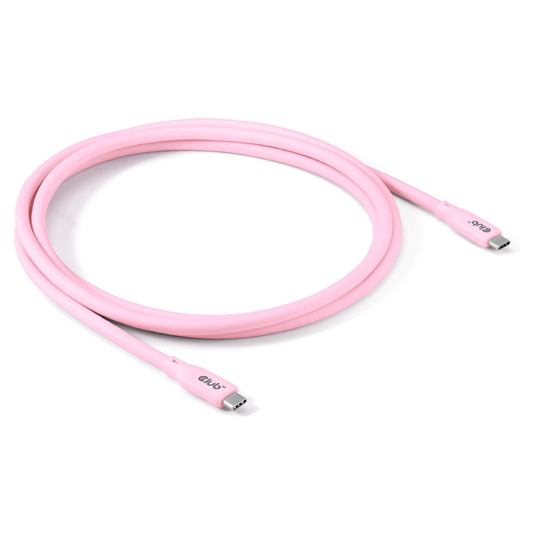 Club3D Lifestyle USB-C Kabel PD 240W.20Gbps 2m pink St/St
