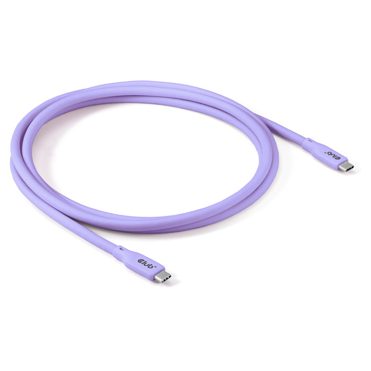 Club3D Lifestyle USB-C Kabel PD 240W.20Gbps 2m lila St/St