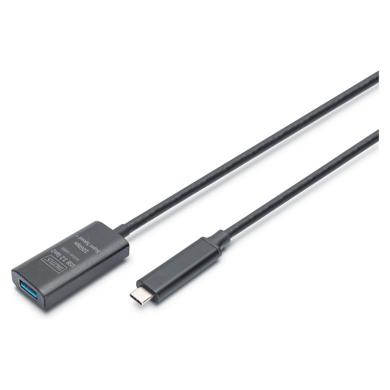 DIGITUS Verlängerungskabel USB-C-USB-A St./Bu. 10G 5,00m