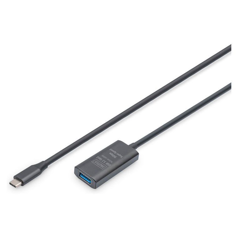 DIGITUS Verlängerungskabel USB-C-USB-A St./Bu. 5G 5,00m