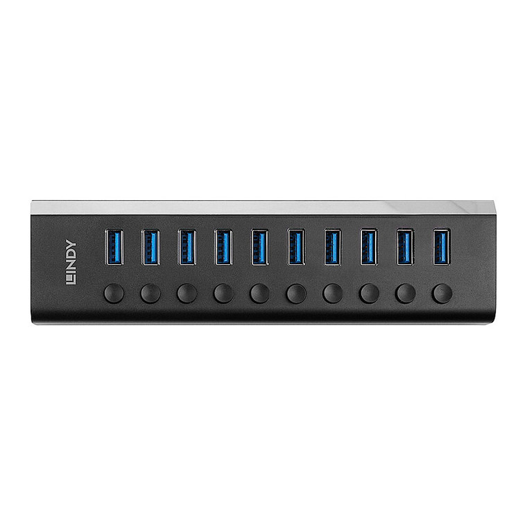 LINDY 10 Port USB 3.0 Hub mit Ein-/Ausschaltern