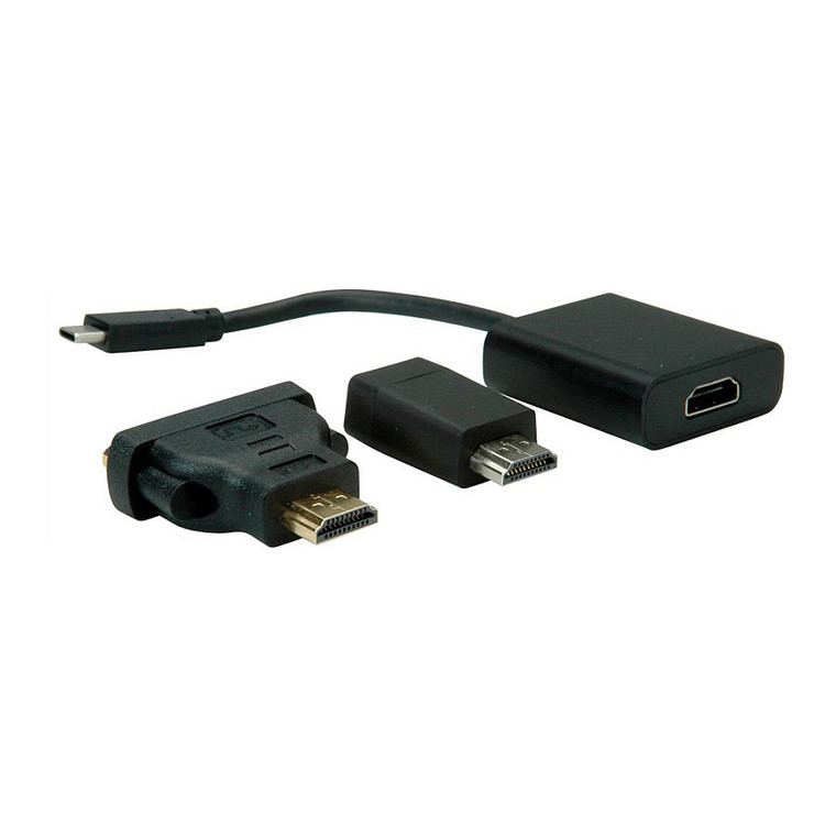 VALUE Display Adapter USB Typ C - VGA + HDMI + DVI
