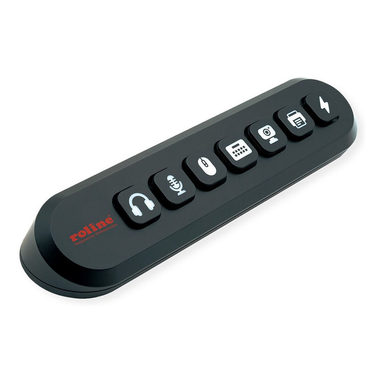 ROLINE USB 3.2 Gen 1 Hub, 7fach, austauschbare Tasten, Typ-A-Anschlusskabel