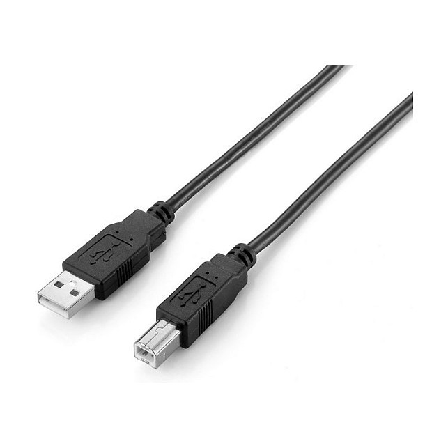 Equip USB Kabel 2.0 A-B St/St 2.00m schwarz Polybeutel