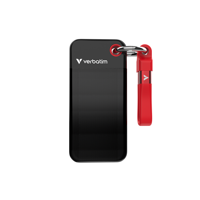 32434, Pocket SSD USB 3.2 Gen 2 128GB Black/Red