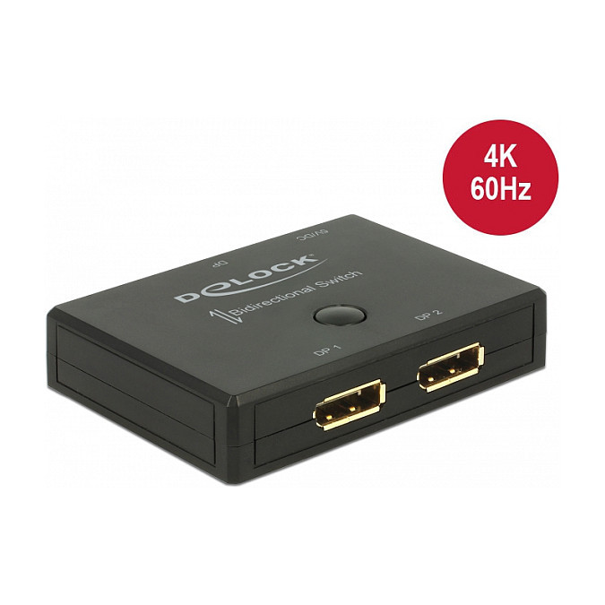 DELOCK Displayport 2 - 1 Umschalter bidirektional 4K 60 Hz