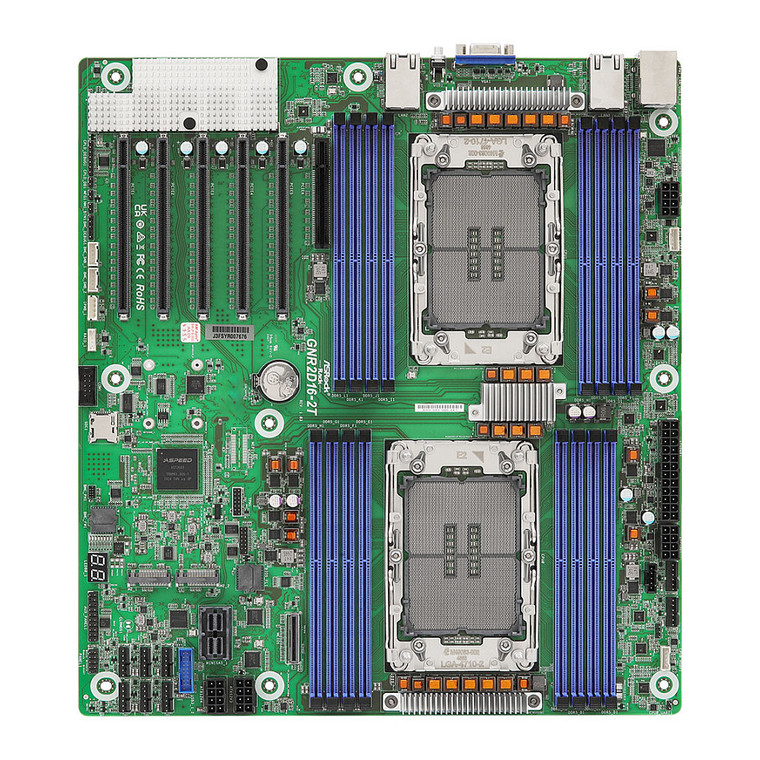 ASRock Mainboard GNR2D16-2T EEB like dual Sockel 4710 Single