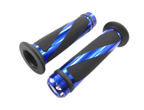 Aftermarket MYK Scooter Grip Set | Swirl Blue (7/8")