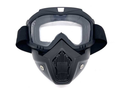 MYK detachable modular face mask shield with goggles