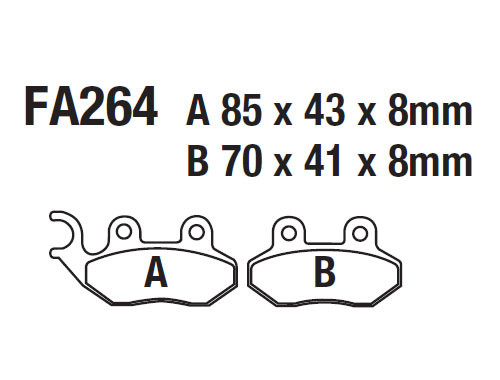 Brake Pads for: SYM Jet Euro 50 - For Full list of application Click here and Check Fitment