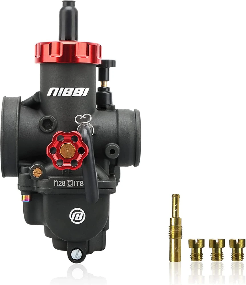 NIBBI Replacement High Performance PE28mm 150cc Carburetor Pro version with Carb Jets, Fit 150cc-250cc YAMAHA KAWASAKI SUZUKI Apollo SSR TTR KYMCO SYM TAOTAO ATV Dirt Bike Pit Bike GY6 Motorcycle Scooter Moped