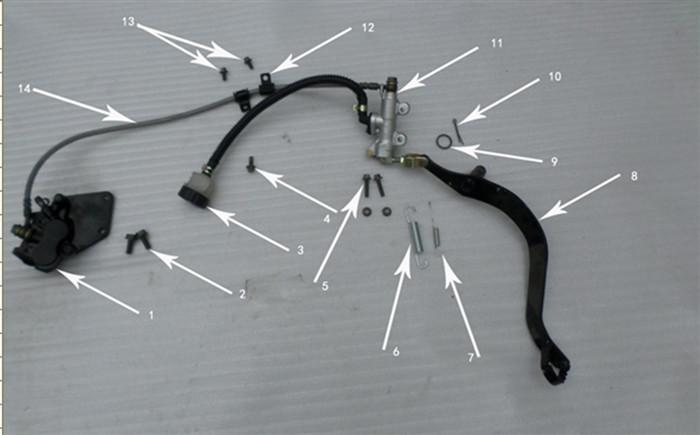 Hawk 250 Rear brake comp